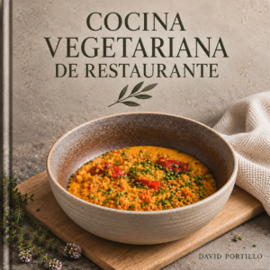 Cocina vegetariana de restaurante